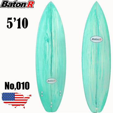 ショートボード 5'10 サーフボード BatonR サーフィン 5カラー フィン付属 SURFBOARD SHORT BOARD マリンスポーツ レジャー 営業所止め 基本送料無料