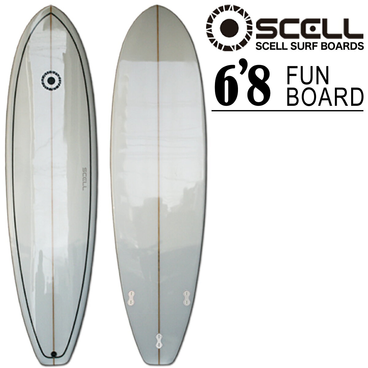 SCELL  ե եܡ եܡ 6'8 WH ۥ磻  ȥ饤ե ե3դ FCSե ˥åȥ 鿴   饷åܡ SURFING SURFBOARD ޥ󥹥ݡ  ƥӥƥ 鿴 ӥʡ