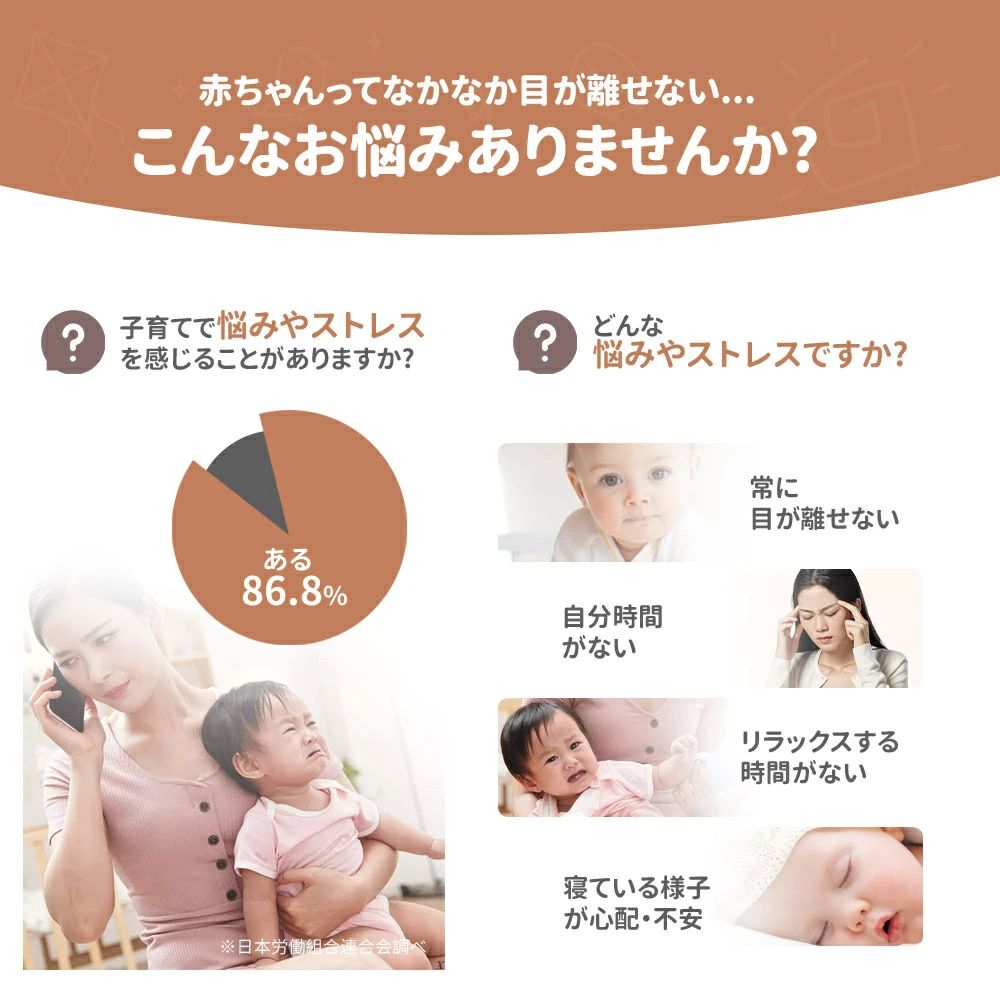 ベビーカメラ 暗視機能付き見守りカメラ 双方向音声通信 モニター付き 子供 防犯カメラ 不要 スマホ ベビーカメラ 見守りカメラ