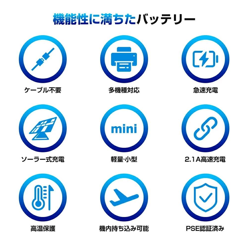 急速充電 ケーブル内蔵 iPhone/Type-C 同時充電 アウトドア 出入力兼備 ソーラーパネル ソーラー充電 小型 軽量 大容量 20000mAh