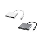 ア HDMI変換 デュアル C USB (30Hz) 4K 最大 複数画面出力 hub hdmi hdmi分配 同時出力 2-in-1 HDMI+HDMI アダプタ 変換 hdmi c(2)