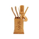 カンフーティー 6点入 竹製 アクセサリー 茶道 茶器 セット 茶道道具 初心者 茶入れ 入門セット