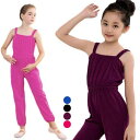 ウエス 袖なし 子供服 春用 練習着 ダンス服 ロンパース ストラップ 女の子 コットン バレエレオタード ダンス衣装 ダンスウェア