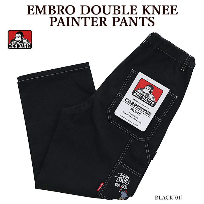 【BIG SALE】BEN DAVIS ベンデイビス 23180010 EMBRO DOUBLE KNEE PAINTER PANTS ワークパンツ ペインターパンツ メンズ レディース