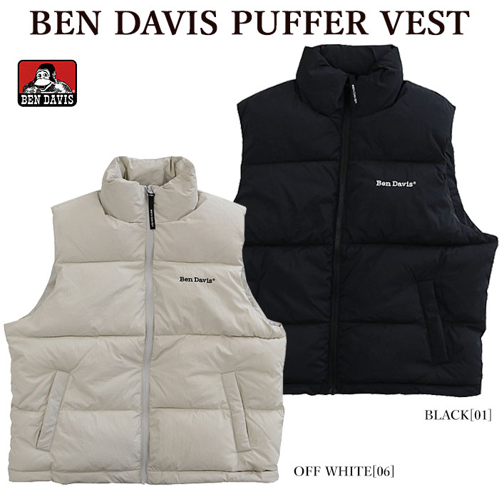 【楽天スーパーSALE】BEN DAVIS ベンデイビス 23780009 BEN DAVIS PUFFER VEST パファーベスト ダウンベスト メンズ レディース