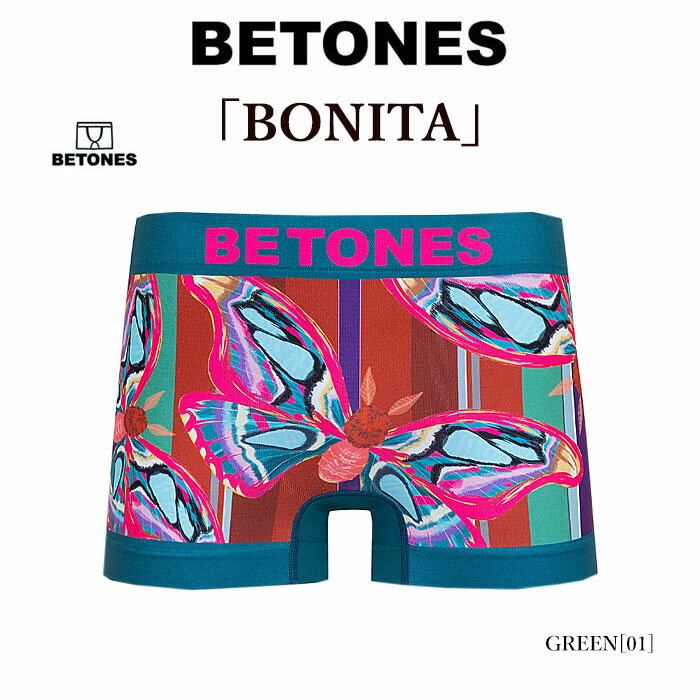 ビトーンズ ボクサーパンツ メンズ BETONES ビトーンズ NITA001 BONITA 蝶 南の国 ボクサーパンツ 下着 アンダーウェア 返品・交換不可 メンズ