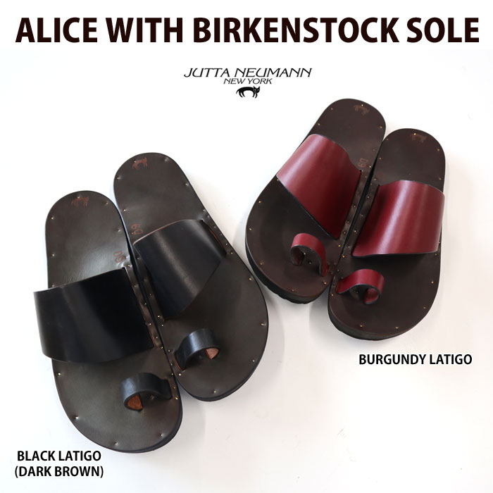 JUTTA NEUMANN ユッタニューマン ALICE WITH BIRKENSTOCK SOLE レザーサンダル メンズ【並行輸入品】