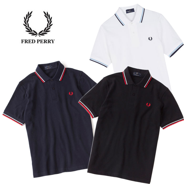 FRED PERRY フレッドペリー ライン入りポロシャツ M12【春セール】