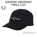 フレッドペリー 帽子 メンズ 【店内全品ポイント5倍】FRED PERRY フレッドペリー HW4630 GRAPHIC BRANDED TWILL CAP キャップ 帽子 メンズ レディース