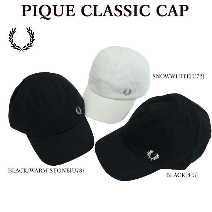 フレッドペリー 帽子 メンズ FRED PERRY フレッドペリー HW6726 PIQUE CLASSIC CAP ピケクラシックキャップ 帽子 鹿の子 キャップ メンズ レディース