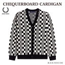 【店内全品ポイント5倍】FRED PERRY フレッドペリー K4529 CHEQUERBOARD CARDIGAN チェッカーボードカーディガン ニットカーディガン 刺しゅう メンズ レディース