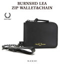 FRED PERRY フレッドペリー L4333 BURNSHD LEA ZIP WALLET&CHAIN ミニウォレット ラウンドジップ メンズ