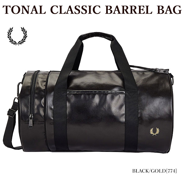 FRED PERRY フレッドペリー L7260 TONAL CLASSIC BARREL BAG ショルダーバッグ 2WAY ボストンバッグ メンズ レディー...