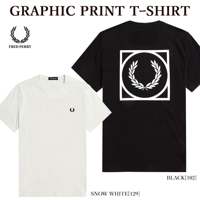 フレッドペリー Tシャツ メンズ 【ポイント10倍】FRED PERRY フレッドペリー M3626 GRAPHIC PRINT TーSHIRT グラフィックプリントTシャツ 半袖Tシャツ ローレル刺繍 メンズ レディース