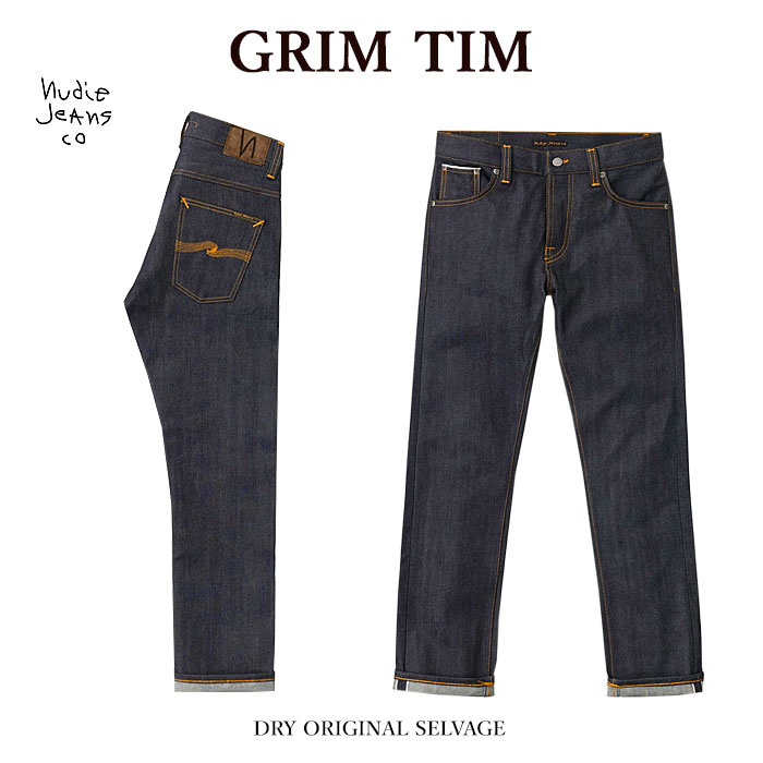 Nudie Jeans ヌーディージーンズ 113900 GRIM TIM グリムティム DRY ORIGINAL SELVAGE L30 デニム ジーンス メンズ