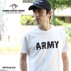 【店内全品ポイント5倍】SCHEME GRAPHIC WORKS スキームグラフィックワークス MONOGRAM ARMY Tシャツ