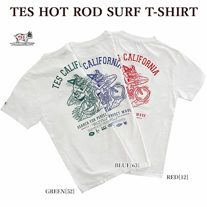 【ポイント10倍】The Endless Summerエンドレスサマー 23574327 TES HOT ROD SURF T-SHIRT 半袖Tシャツ BUHI メンズ レディース