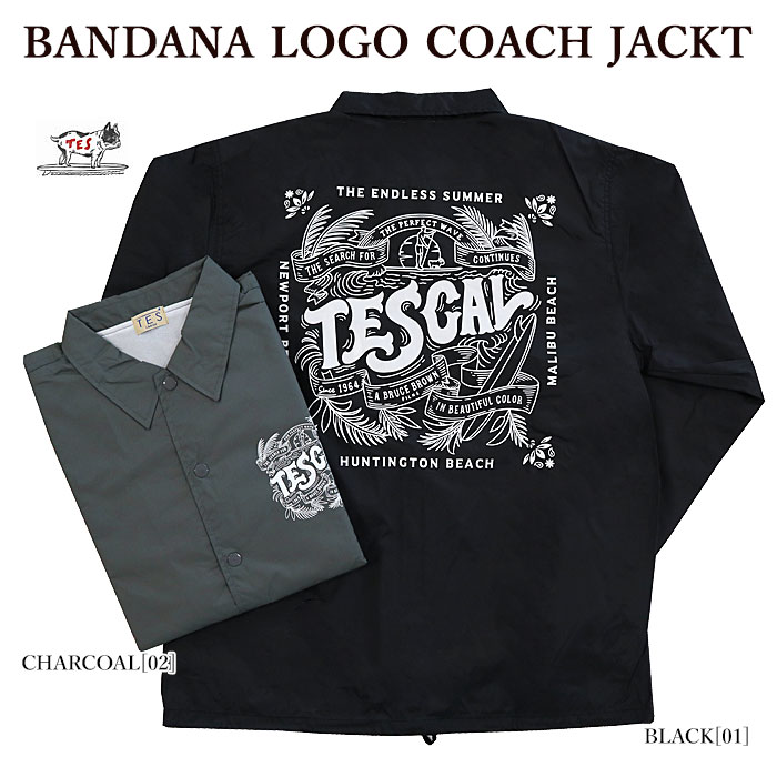 【ポイント10倍】The Endless Summerエンドレスサマー 23774001 TES CAL BANDANA COACH JACKET コーチジャケット ハワイアン バンダナ メンズ レディース