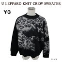 【店内全品ポイント5倍】Y-3 ワイスリー HN1977 U LEPPARD KNIT CREW SWEATER Uレオパードニットクルースウェット ニット ヒョウ柄 adidas Yohji Yamamoto メンズ レディース【並行輸入品】