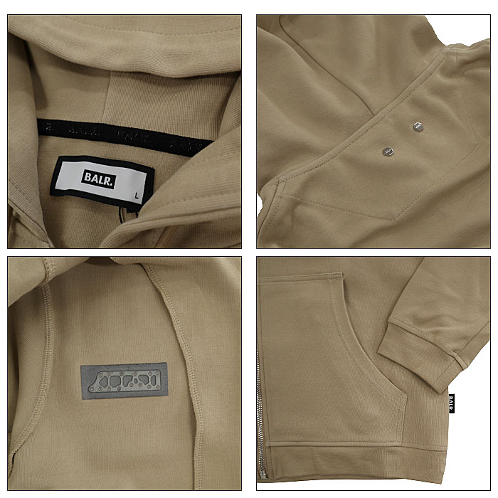 【BALR.】 ボーラー B1267 1018 Q-SERIES STRAIGHT ZIP THRU HOODIE RENEWED パーカー ジップアップパーカー メンズ レディース【並行輸入品】