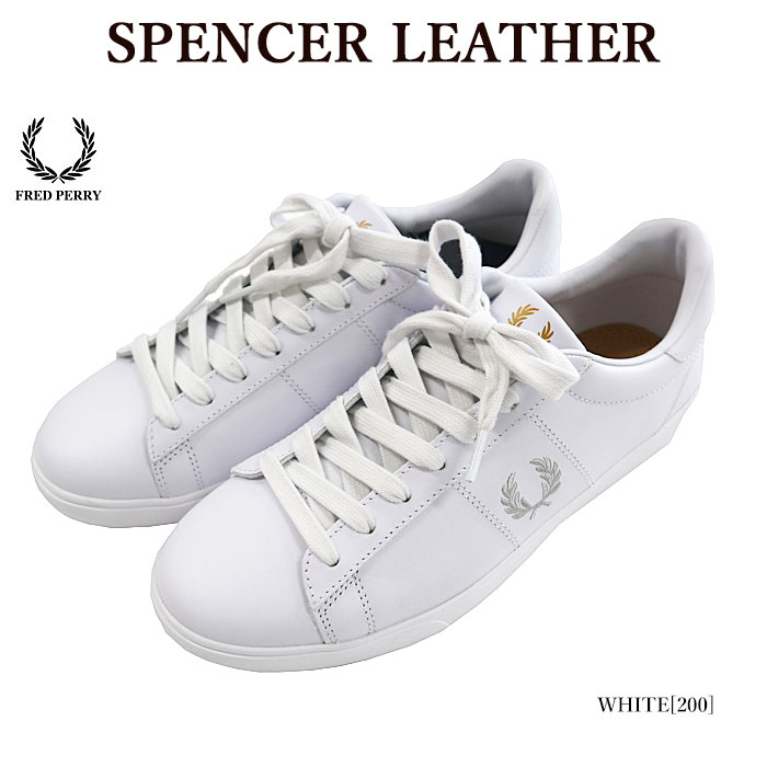 フレッドペリー レザースニーカー メンズ 【FRED PERRY】 フレッドペリー B4334 SPENCER LEATHER スニーカー テニスシューズ ローレル刺しゅう メンズ