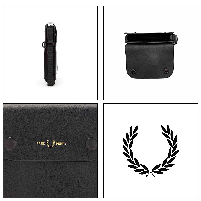 【ポイントアップ】【FRED PERRY】 フレッドペリー L4331 BURNISHED LEATHER POUCH BAG ショルダーバッグ レザーバッグ メンズ レディース 3