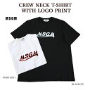 【店内全品ポイント5倍】【MSGM】 エムエスジーエム MM169 CREW NECK T-SHIRT WITH LOGO PRINT 半袖Tシャツ メンズ レディース【並行輸入品】