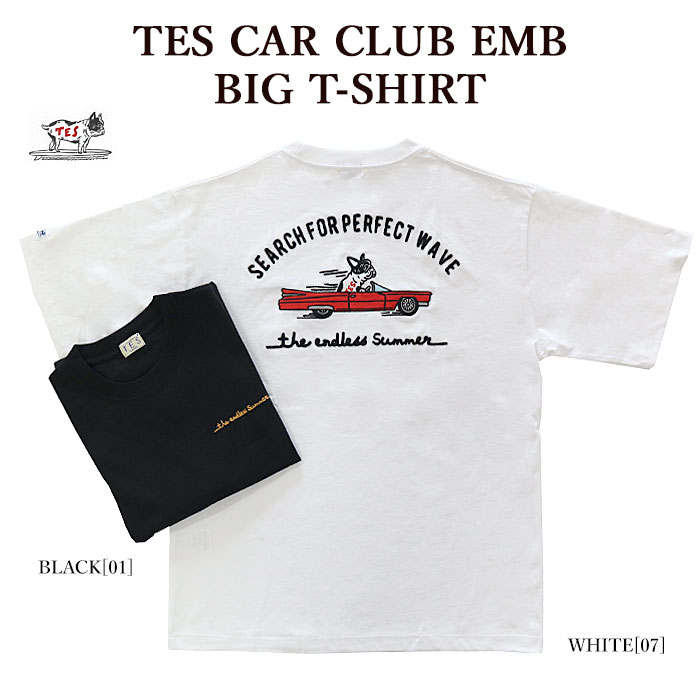  エンドレスサマー 24574304 TES CAR CLUB EMB BIG T-SHIRT 半袖Tシャツ オーバーサイズ ビンテージ メンズ レディース