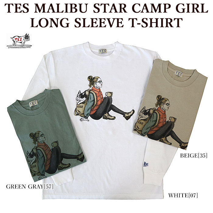 【ポイント10倍】【The Endless Summer】 エンドレスサマー 2774341 TES MALIBU STAR CAMP GIRL LONG SLEEVE T-SHIRT 長袖Tシャツ キャンプガール ロンT メンズ レディース