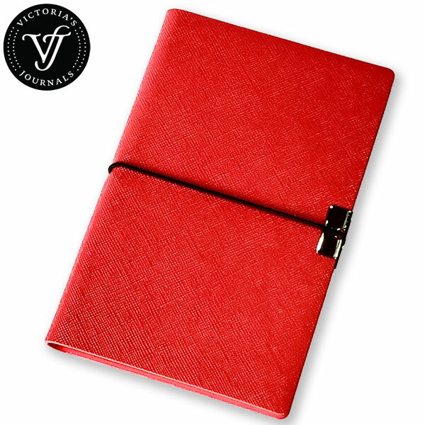 【3冊までメール便OK】Victoria's Journals バンド付ソフトカバーノート S [レッド]　おしゃれな 携帯しやすい メモ帳 手帳 97×143×15mm SCN-914R-96