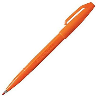 【メール便OK】ぺんてる 水性ペン サインペン [0.8mm/橙/オレンジ] S520-FD 水性サインペン