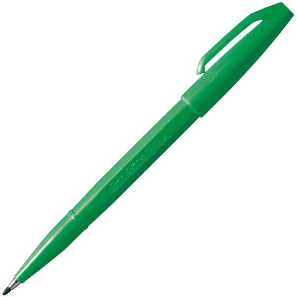 【メール便OK】ぺんてる 水性ペン サインペン [0.8mm/緑/グリーン] S520-DD 水性サインペン