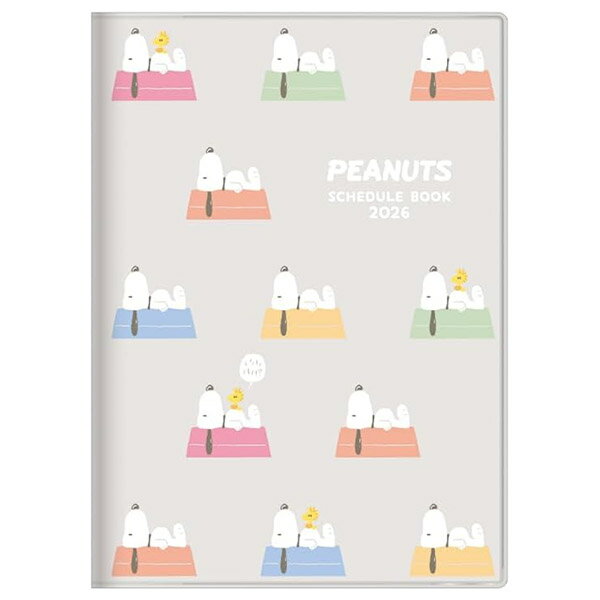 【メール便OK】 サンスター文具 2026年スケジュール帳 スヌーピー ピーナッツ 手帳 月間 B6 カバー [ド..