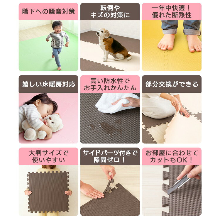 PE ジョイントマット(60×60×2) 8セット(32枚) PEJTM-602 送料無料 床暖房対応 ジョ...