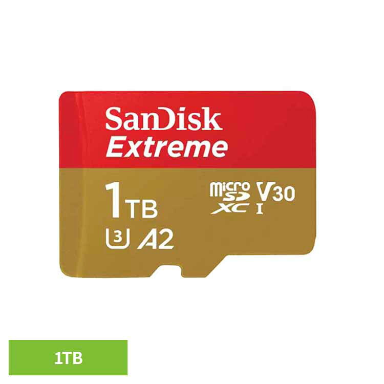 SanDisk Extreme microSDXC UHS-Iカード 1TB SDSQXAV-1T00-JN3MDSDカード 1TB sandisk サンディスク コンパクト 大容量 データ保存 高耐久 高画質 サンディスク