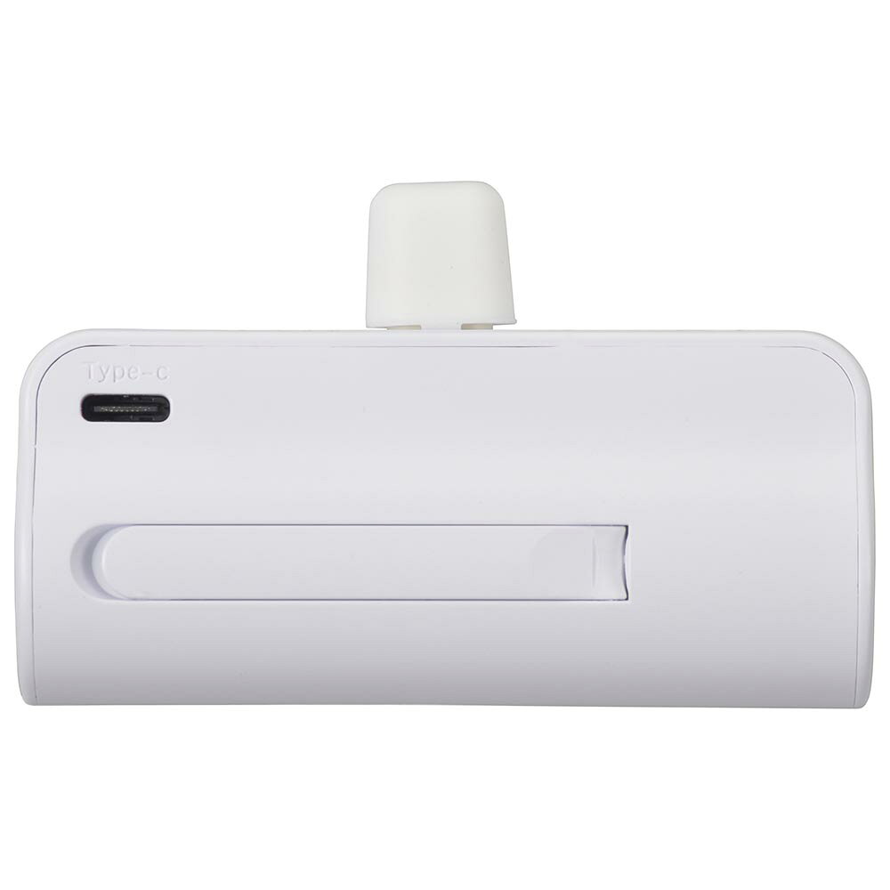 モバイルバッテリー 直差しタイプ 5000mAh SMP-PI50-Wモバイルバッテリー 直差し 防災 旅行 Type-C 液晶 5000mA ホワイト コンパクト シンプル オーム電機 白 黒