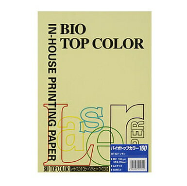 [伊東屋]バイオトップカラーA4判 BT427レモン　50枚入　160g／m2