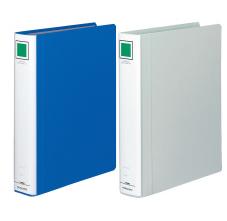 ●とじ具は脱着可能で、表紙が傷めば別売の新しい表紙と交換が可能です。 ●とじ具をはずした表紙は、保存文書用のファイルとして再利用できます。その際、タイトルの書き直しが不要です。 ●左右どちらからでも書類の抜き差しができるので、一方から新しい情報をファイルし、反対側から古い情報を順に破棄できます。 ●表紙／PPフィルム貼り ●2穴 ●とじ穴間隔／80mmピッチ サイズ：A4-S 収容寸法：40mm 収容枚数：400枚 外寸法（高さ・幅・背幅）：307・246・55 ●再生材配合率/芯材：古紙パルプ配合率100% ●穴数/2穴 ●とじ穴間隔/80mmピッチ ●表紙/PPフィルム貼り（芯材：古紙パルプ配合） ●替背紙式 ●インデックス1枚・カラー仕切カード（5山・1組）付き　