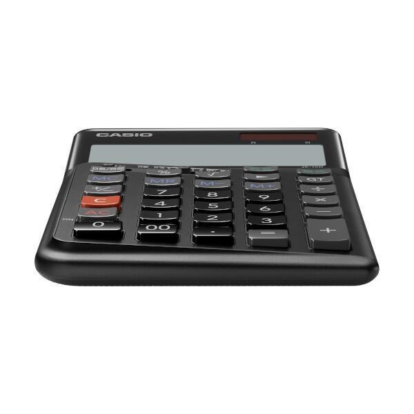 [カシオ計算機]人間工学電卓【JE-12D-BK-N】本格実務電卓 12桁 ジャストサイズ