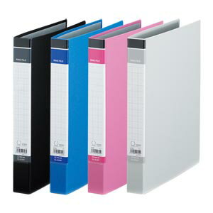 [キングジム]リングファイルBFA4判タテ型・2穴(背巾40mm)表紙色：4色【603BF】