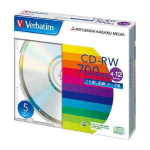 [三菱化学メディア]PC　DATA用CD−RW　5枚入【SW80EU5V1】