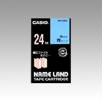 乐天商城 - [カシオ]ネームランドテープ青ラベル　黒文字【XR-24BU】
