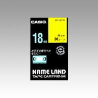 Rakuten - [カシオ]ネームランドテープ黄ラベル　黒文字【XR-18YW】