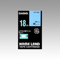 Rakuten - カシオ/ネームランドテープXR-18BU 青ラベル黒文字