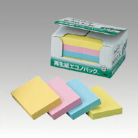 Rakuten - [住友スリーエム]ポストイット再生紙エコノパック(50x75mm)混色4色【6561-K】