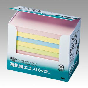 Rakuten - [住友スリーエム]ポストイット再生紙エコノパック(127x76mm)混色【6551-K】