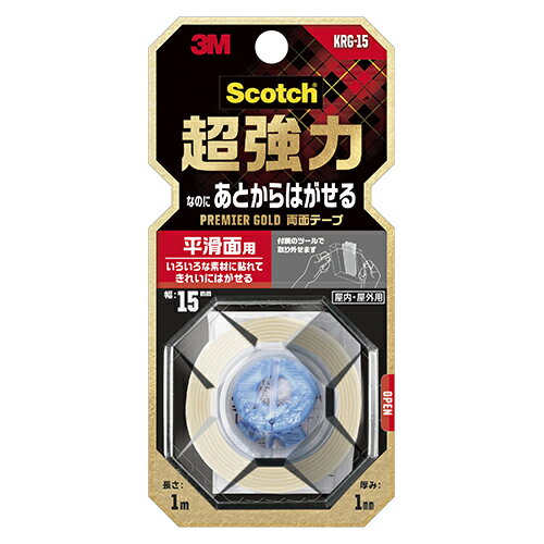 Rakuten - [住友スリーエム][住友3M]超強力あとからはがせる両面テープ プレミアゴールド15mmX1m