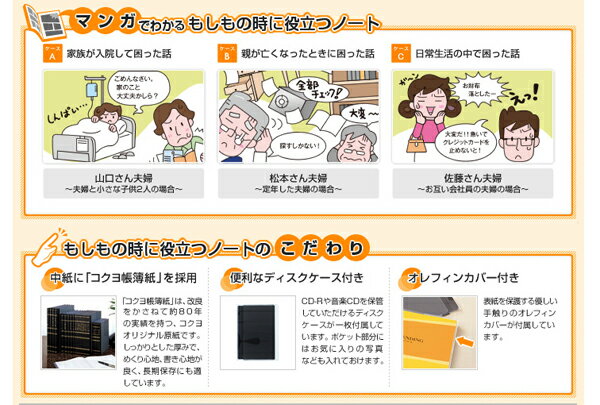 コクヨ エンディングノート もしもの時に役立つノート 終活 遺言 遺言書 遺言ノート 備忘録 KOKUYO　4901480257648　[M便 1/2] 3