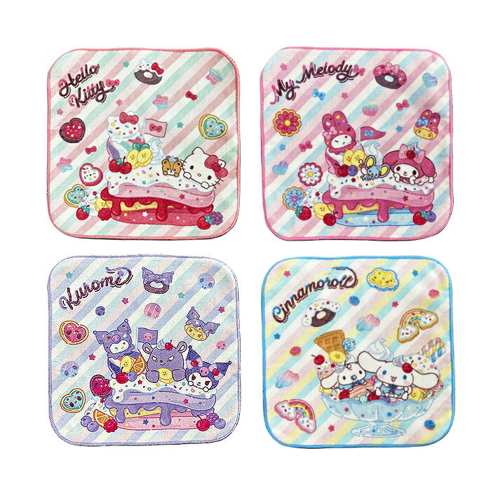 Towels, Handkerchieves - サンリオキャラクターズ　ミニタオル　ケーキ　4柄　[M便 1/4]