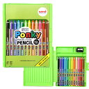 三菱鉛筆　uni　ポンキーペンシル　12色セット　図画　工作　色鉛筆　PonkyPENCIL　K800PK12CLT　4902778169797　名入れ不可[M便 1/2]